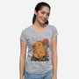 Capyzilla-Womens-V-Neck-Tee-sebasebi