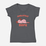 Axolotely Nope-Womens-V-Neck-Tee-sebasebi
