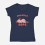 Axolotely Nope-Womens-V-Neck-Tee-sebasebi