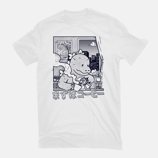 Kaiju Breakfast-Womens-Fitted-Tee-sebasebi