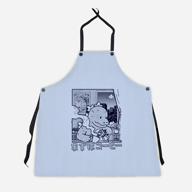 Kaiju Breakfast-Unisex-Kitchen-Apron-sebasebi