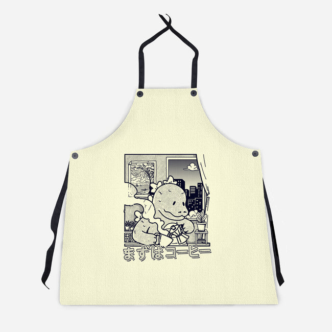 Kaiju Breakfast-Unisex-Kitchen-Apron-sebasebi