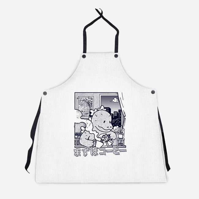 Kaiju Breakfast-Unisex-Kitchen-Apron-sebasebi