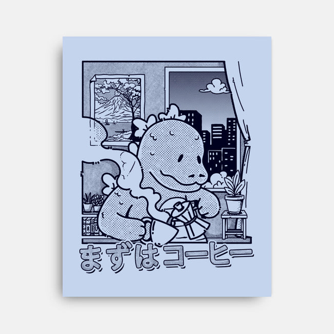 Kaiju Breakfast-None-Stretched-Canvas-sebasebi