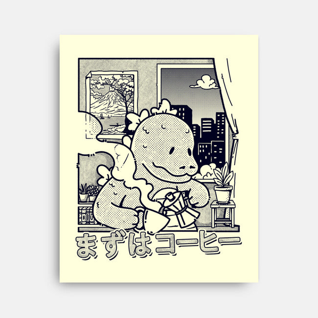 Kaiju Breakfast-None-Stretched-Canvas-sebasebi