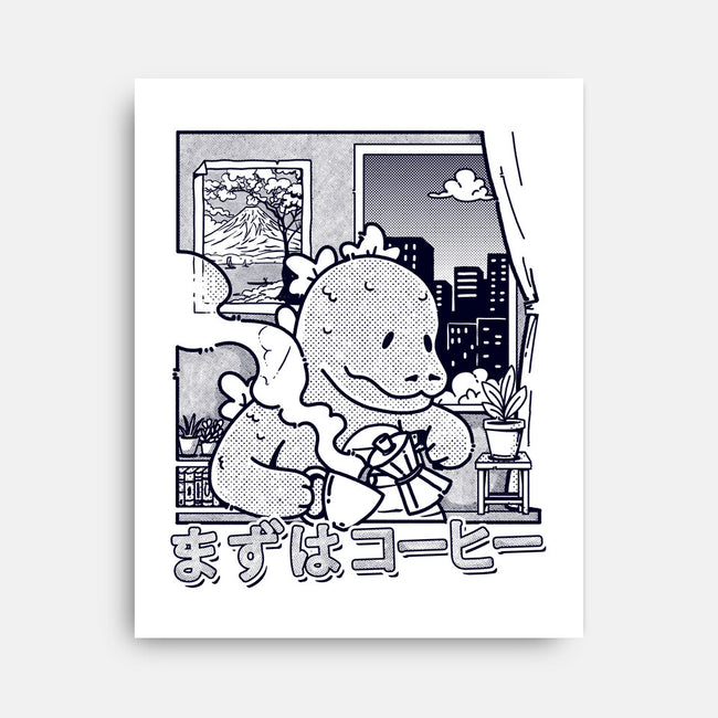 Kaiju Breakfast-None-Stretched-Canvas-sebasebi