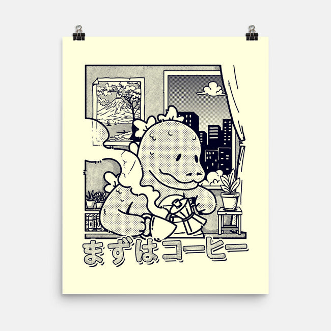 Kaiju Breakfast-None-Matte-Poster-sebasebi
