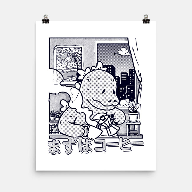 Kaiju Breakfast-None-Matte-Poster-sebasebi