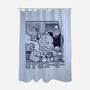 Kaiju Breakfast-None-Polyester-Shower Curtain-sebasebi