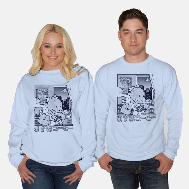 Kaiju Breakfast-Unisex-Crew Neck-Sweatshirt-sebasebi