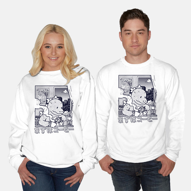 Kaiju Breakfast-Unisex-Crew Neck-Sweatshirt-sebasebi
