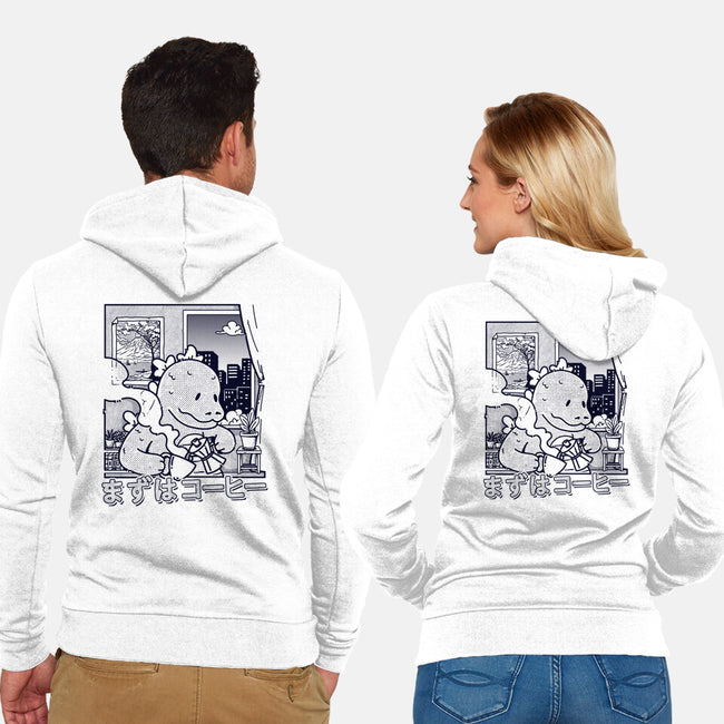 Kaiju Breakfast-Unisex-Zip-Up-Sweatshirt-sebasebi