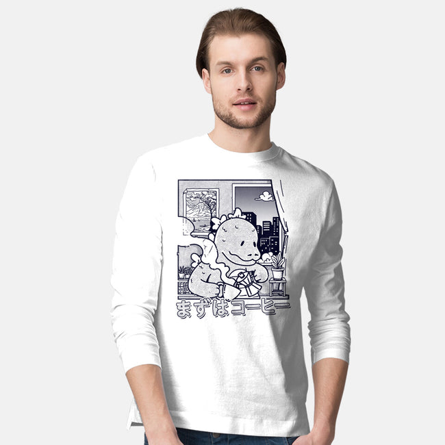 Kaiju Breakfast-Mens-Long Sleeved-Tee-sebasebi