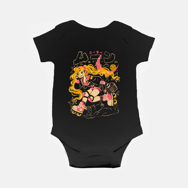 Roller Moon-Baby-Basic-Onesie-Arigatees