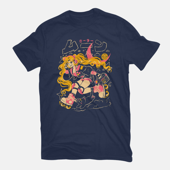 Roller Moon-Womens-Basic-Tee-Arigatees