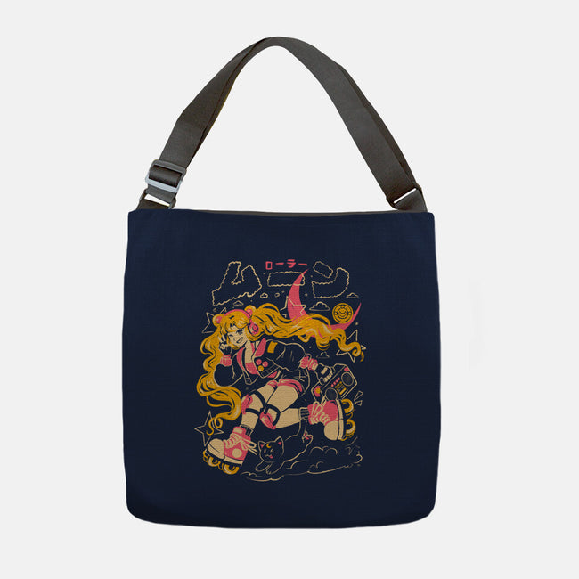 Roller Moon-None-Adjustable Tote-Bag-Arigatees