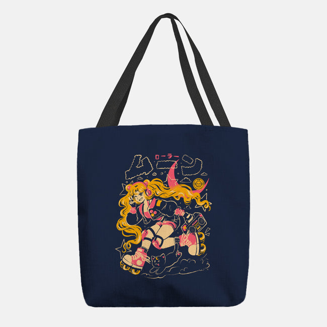 Roller Moon-None-Basic Tote-Bag-Arigatees