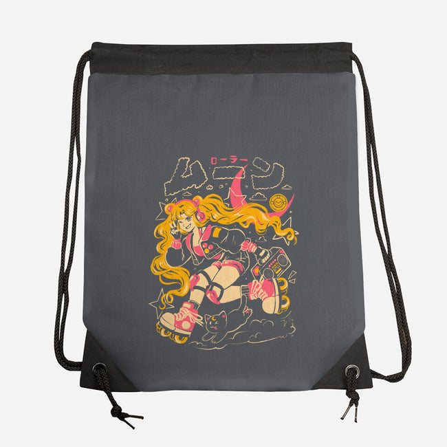 Roller Moon-None-Drawstring-Bag-Arigatees