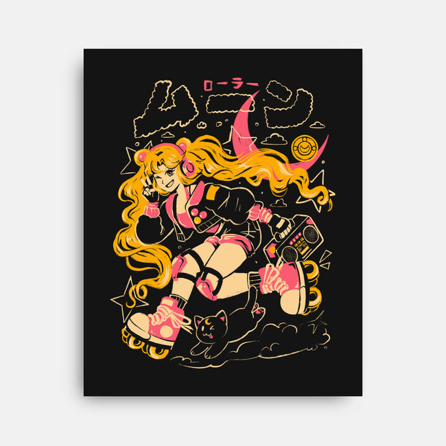 Roller Moon-None-Stretched-Canvas-Arigatees