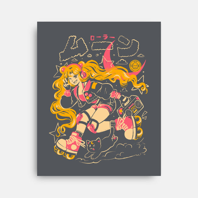 Roller Moon-None-Stretched-Canvas-Arigatees