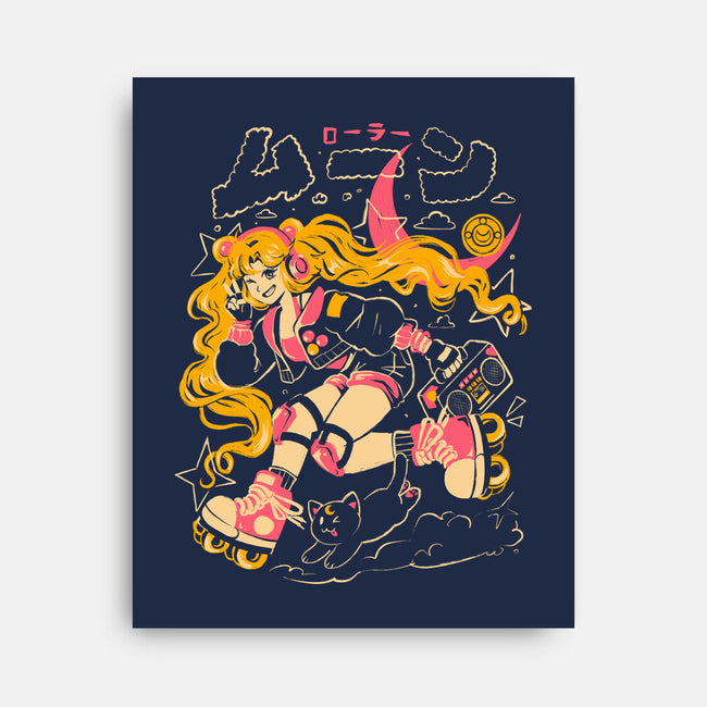 Roller Moon-None-Stretched-Canvas-Arigatees