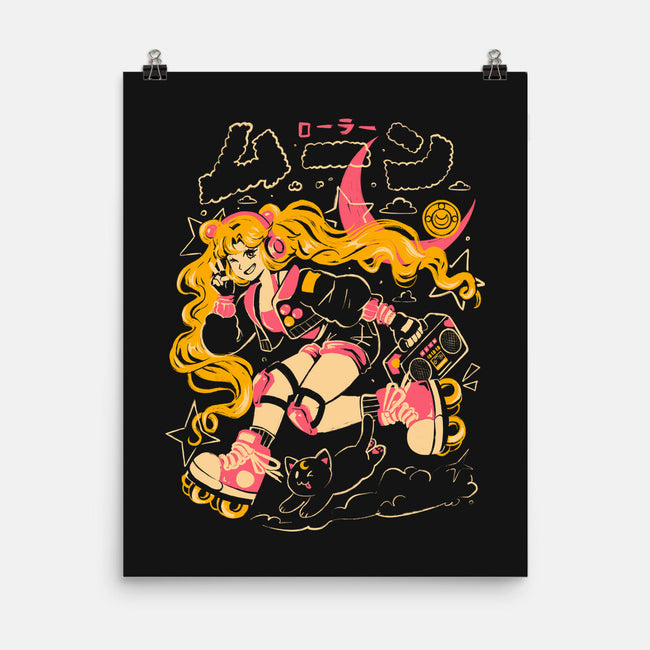 Roller Moon-None-Matte-Poster-Arigatees