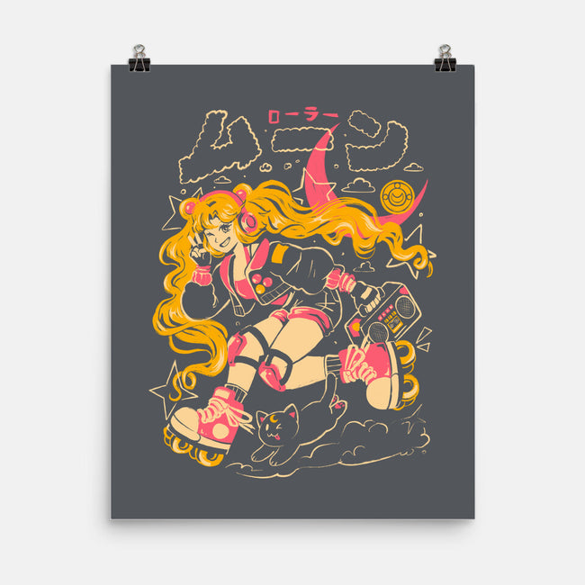 Roller Moon-None-Matte-Poster-Arigatees