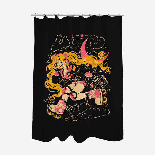 Roller Moon-None-Polyester-Shower Curtain-Arigatees