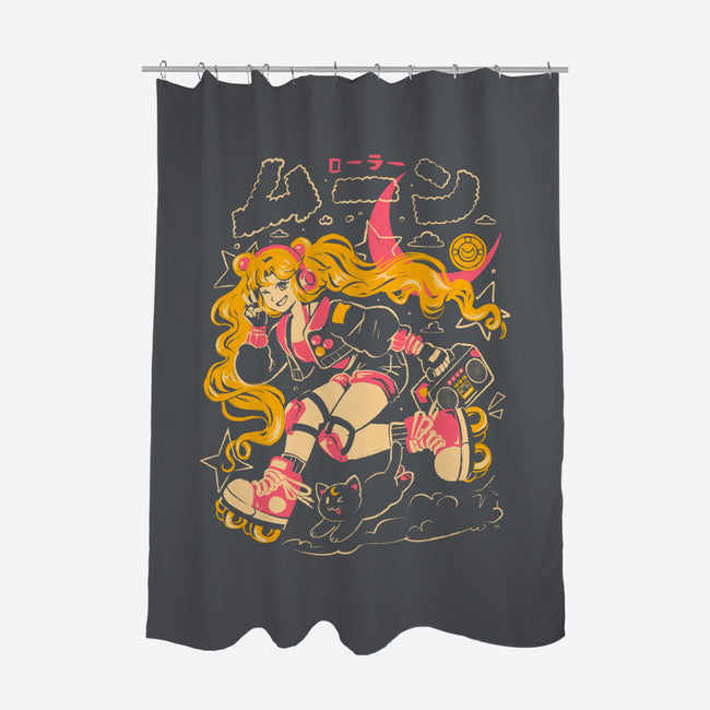 Roller Moon-None-Polyester-Shower Curtain-Arigatees