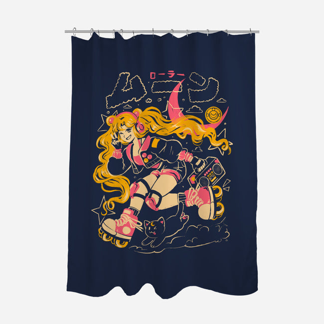 Roller Moon-None-Polyester-Shower Curtain-Arigatees