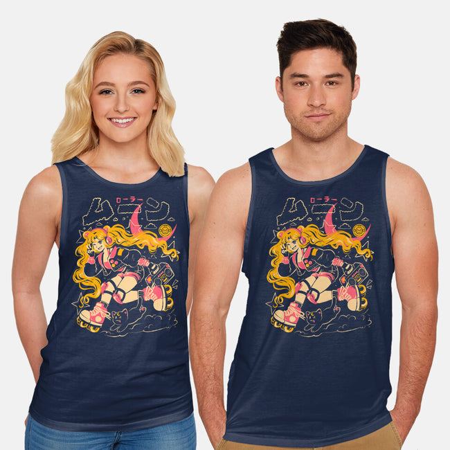 Roller Moon-Unisex-Basic-Tank-Arigatees
