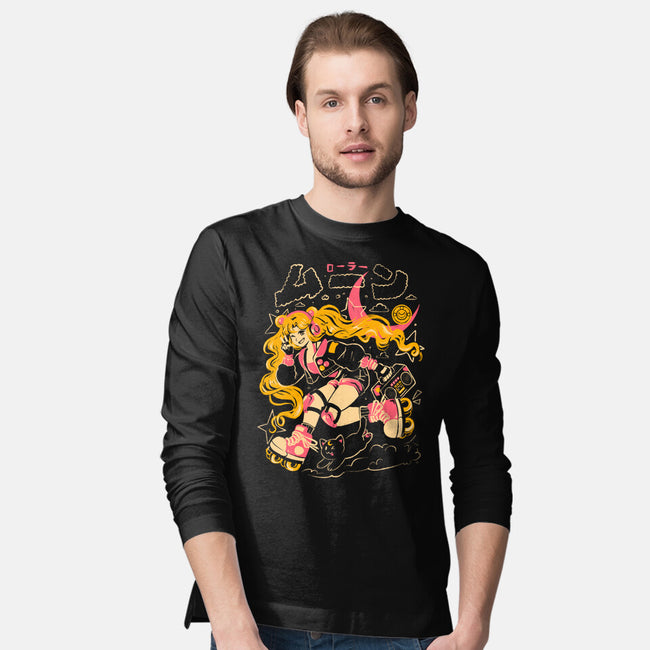 Roller Moon-Mens-Long Sleeved-Tee-Arigatees