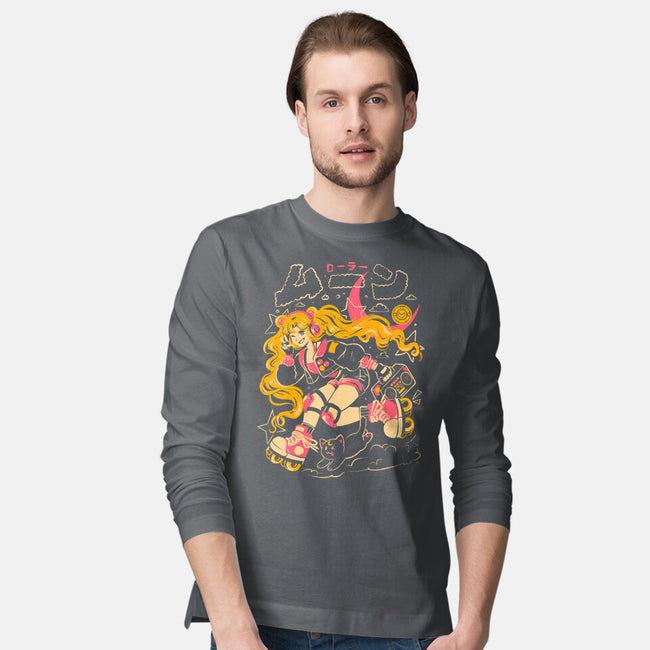 Roller Moon-Mens-Long Sleeved-Tee-Arigatees