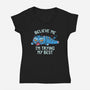 Trying My Best-Womens-V-Neck-Tee-Arigatees