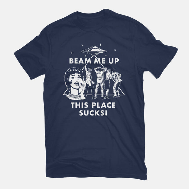 This Place Sucks-Womens-Fitted-Tee-Mattania