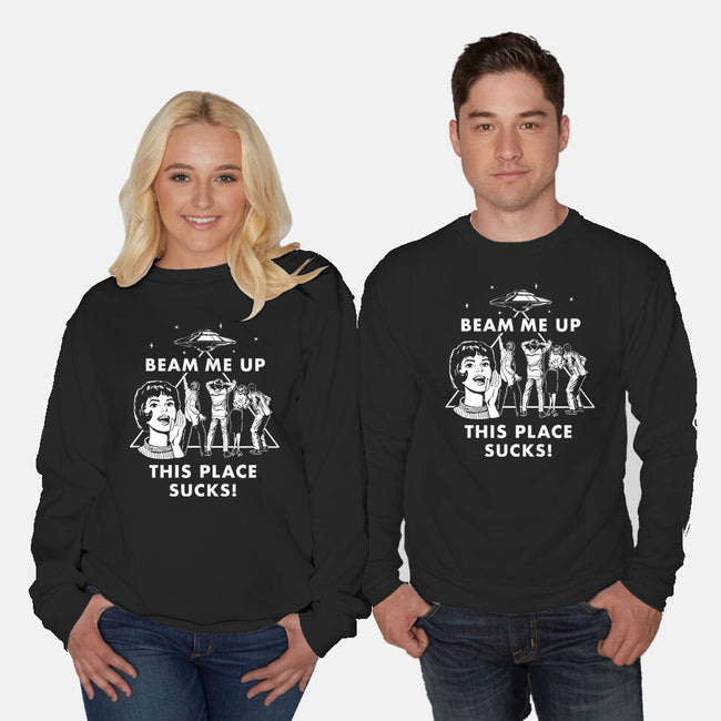 This Place Sucks-Unisex-Crew Neck-Sweatshirt-Mattania