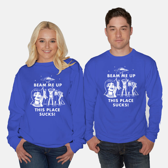 This Place Sucks-Unisex-Crew Neck-Sweatshirt-Mattania