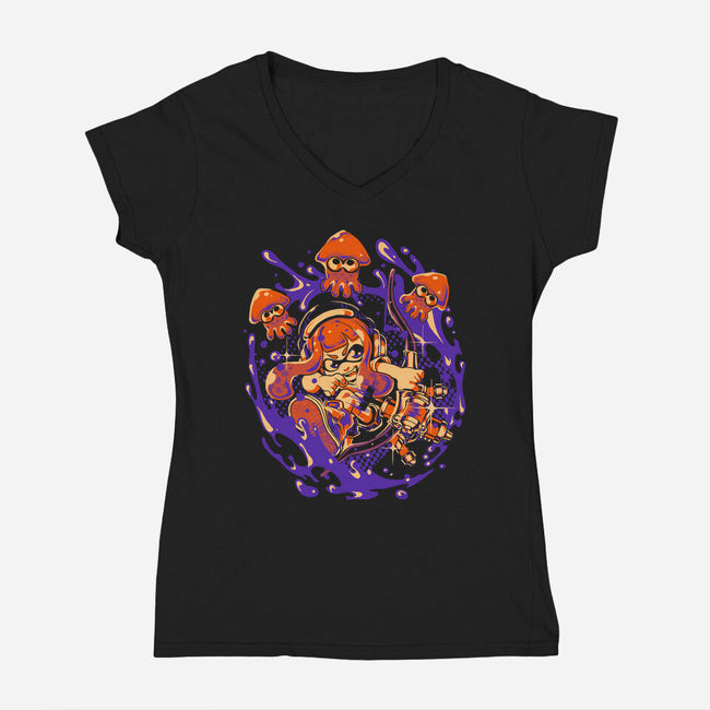 Start Painting-Womens-V-Neck-Tee-Estudio Horta
