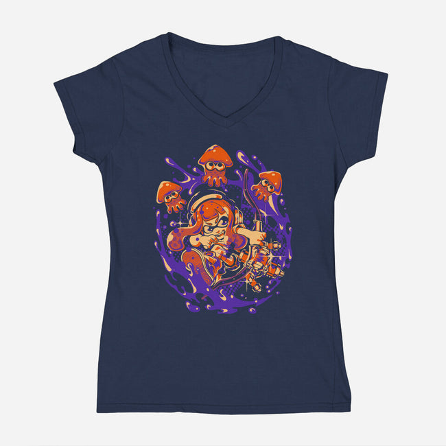 Start Painting-Womens-V-Neck-Tee-Estudio Horta