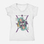 Between Two Worlds-Womens-V-Neck-Tee-OnlyColorsDesigns