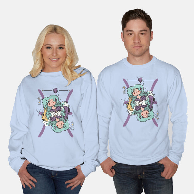 Between Two Worlds-Unisex-Crew Neck-Sweatshirt-OnlyColorsDesigns