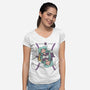 Between Two Worlds-Womens-V-Neck-Tee-OnlyColorsDesigns