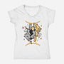 Twin Flames-Womens-V-Neck-Tee-OnlyColorsDesigns