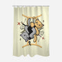 Twin Flames-None-Polyester-Shower Curtain-OnlyColorsDesigns