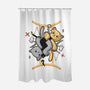 Twin Flames-None-Polyester-Shower Curtain-OnlyColorsDesigns