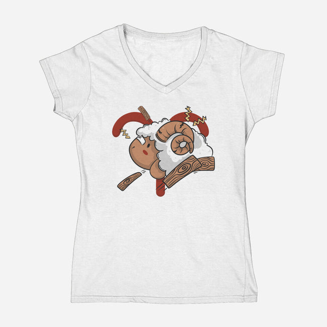 Untamed Spirit-Womens-V-Neck-Tee-OnlyColorsDesigns