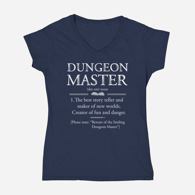 Dungeon Master Dictionary-Womens-V-Neck-Tee-Vallina84