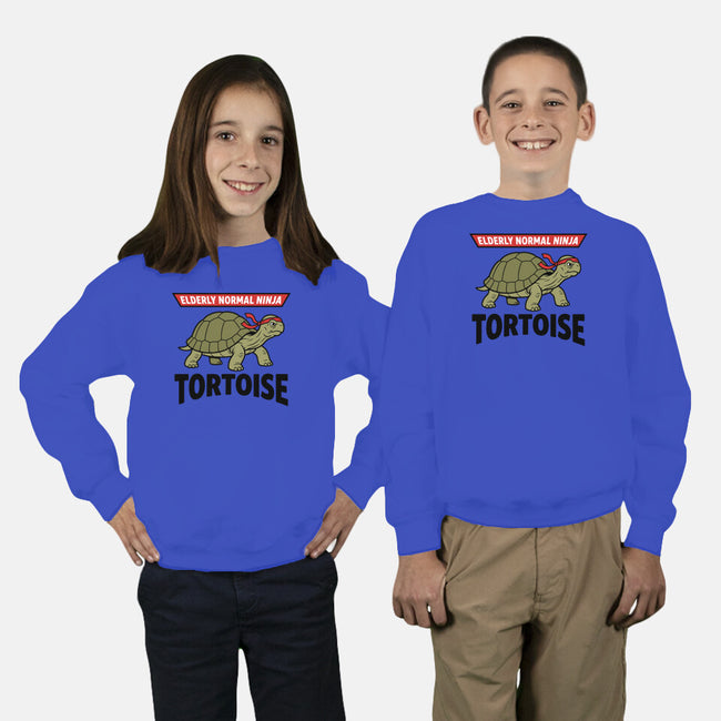 Elderly Normal Ninja-Youth-Crew Neck-Sweatshirt-hypCreations
