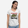 Elderly Normal Ninja-Womens-V-Neck-Tee-hypCreations