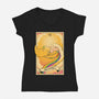 Lovers Of Ooo Tarot-Womens-V-Neck-Tee-grevalra